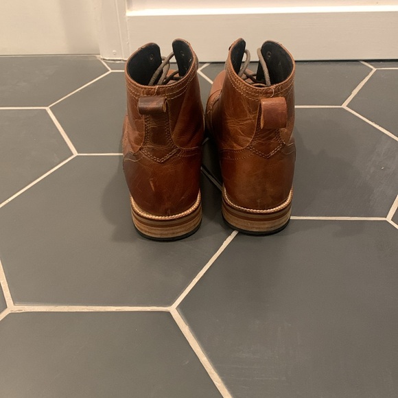 Crevo Bookham Men’s Leather Captoe Boots – Distressed Chestnut Brown – Size 11 - Picture 4 of 7